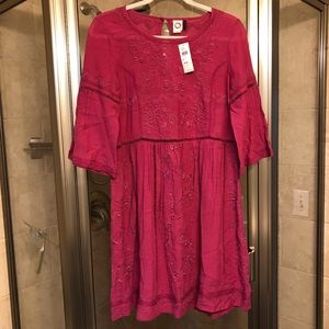 Anthropologie pink dress
